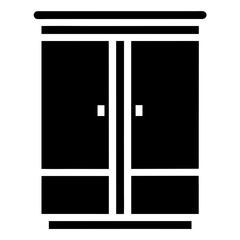 cabinet vector silhouette icon - perfect for furniture icons, decals, or SVG crafts.