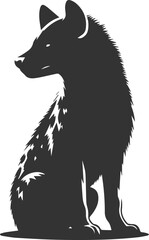 Animal vector silhouette of a hyena isolated drawing