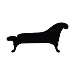 chaise lounge vector silhouette icon - perfect for furniture icons, decals, or eps crafts.