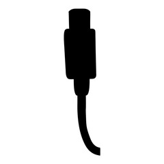 charging cablevector silhouette icon - perfect for electronics-themed crafts, decals, or SVG projects.