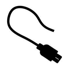 charging cablevector silhouette icon - perfect for electronics-themed crafts, decals, or SVG projects.