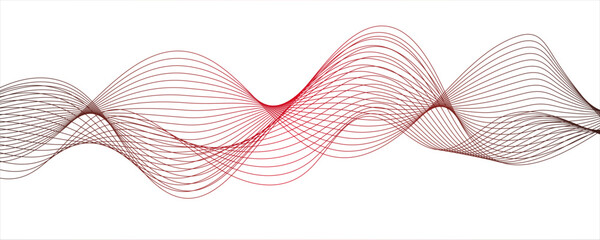 Abstract wave lines on white background. business background lines wave, pink stream element for design on a white background isolated. Futuristic technology and wave pattern.