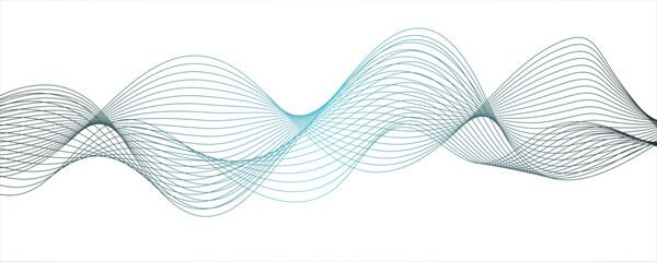 Abstract wave lines on white background. business background lines wave, gray stream element for design on a white background isolated. Futuristic technology and wave pattern.