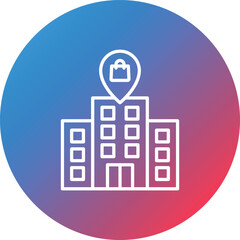 Placeholder Line Gradient Circle Background Icon