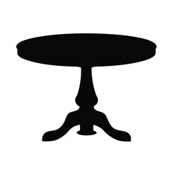 coffee table vector silhouette icon - perfect for furniture icons, decals, or eps crafts.