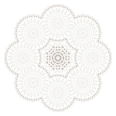 Mandala. Ethnicity round ornament. Ethnic style. Elements for invitation card. Oriental circular pattern, lace background. Cards,brochures,covers. Arabic, Islamic,asian, indian native african motifs