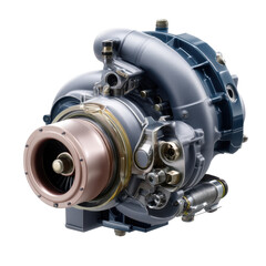 Model turbocharger, ultra realistic uhd photo, on transparent background