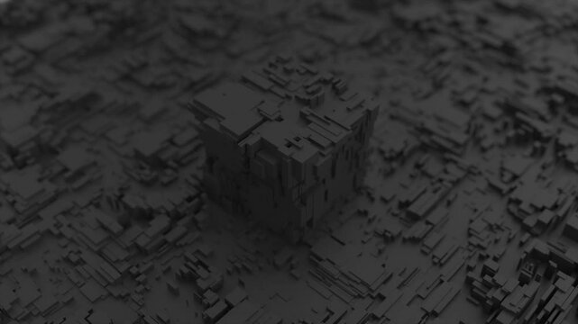 Abstract buildings and structures background 4K 60 FPS