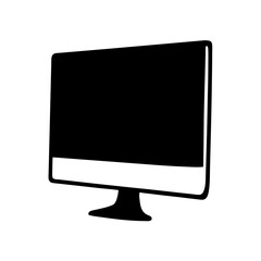desktop computervector silhouette icon - perfect for electronics-themed crafts, decals, or SVG projects.