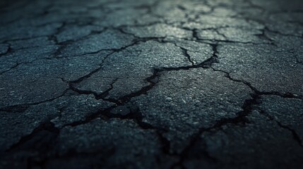 Asphalt road close up
