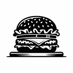Classic beef burger with melted cheese


