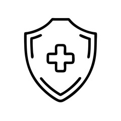 Obraz premium Medical shield icon symbolizing insurance and coverage concept 