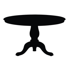 dining table vector silhouette icon - perfect for furniture icons, decals, or eps crafts.