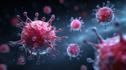Microscopic Menace: A detailed, close-up shot reveals the intricate structure of a virus particle, a stark reminder of the unseen threats. A visual exploration into the world of microbiology.