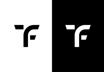 TF, FT letters monogram logo