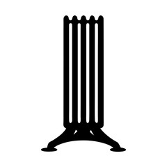 electric heatervector silhouette icon - perfect for electronics-themed crafts, decals, or SVG projects.