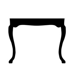 entryway table vector silhouette icon - perfect for furniture icons, decals, or SVG crafts.