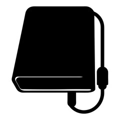 external hard drivevector silhouette icon - perfect for electronics-themed crafts, decals, or SVG projects.