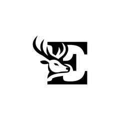 letter E deer logo