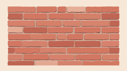 Obraz premium Brick wall background. Close-Up View of Classic Brick Wall. Illustration of a Red Brick Wall with Weathered and Textured Surface