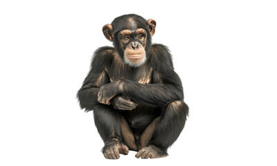 Fototapeta premium Chimpanzee Sitting Alone