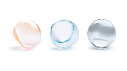 A collection of abstract, colorful, and transparent spheres that captivate the viewers eye