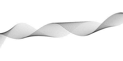 Fototapeta premium abstract Grey wave line background on white background. 