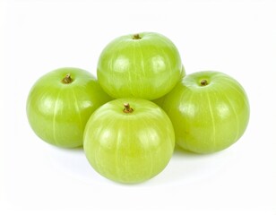 Indian Gooseberry with Smooth Skin on Isolated White Background