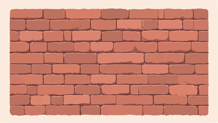 Obraz premium Brick wall background. Close-Up View of Classic Brick Wall. Illustration of a Red Brick Wall with Weathered and Textured Surface