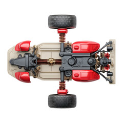 Toy undercarriage panel, ultra realistic uhd photo, on transparent background