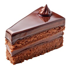 chocolate cake isolated on white