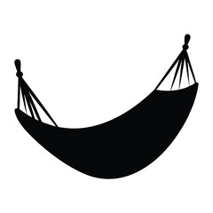 hammock vector silhouette icon - perfect for furniture icons, decals, or eps crafts.