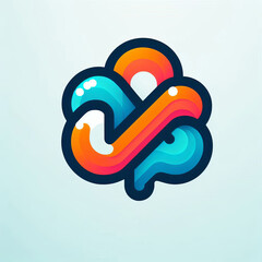 Fototapeta premium Clean and modern logo design using one or more overlapping speech bubbles, possibly