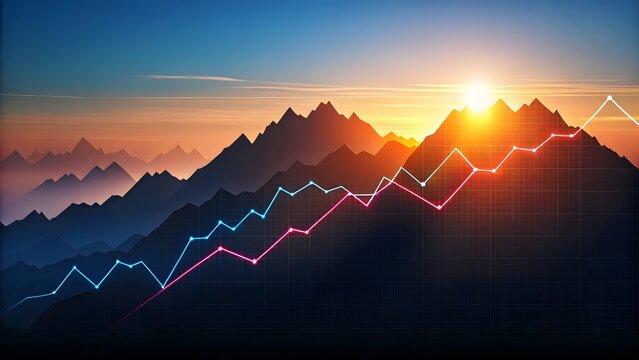 Mountain Range Sunrise Stock Chart