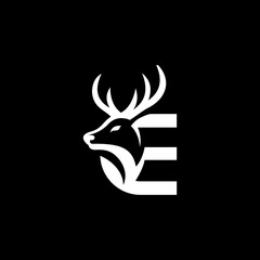 letter E deer logo