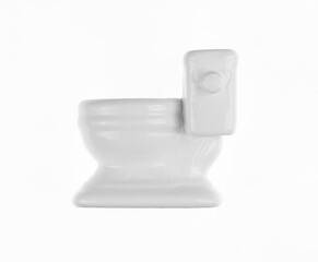 white toilet bowl isolated on white background