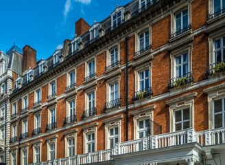 Apartment block in London's exclusive district of Mayfair
