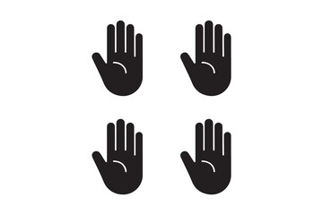 Fototapeta premium Hands in the air, a human gesture forming a heart symbol, illustrated as a vector sign
