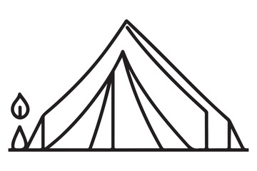 Camping Tent Illustration Capturing Outdoor Recreation and Adventure