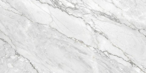 Fototapeta premium Neutral white marble tile texture with light gray streaks, smooth polished stone background perfect for flooring and bathroom designs