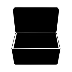 jewelry box vector silhouette icon - perfect for furniture icons, decals, or SVG crafts.