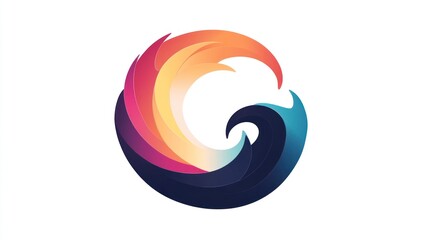 Naklejka premium Abstract circular logo design (6)