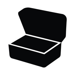 jewelry box vector silhouette icon - perfect for furniture icons, decals, or eps crafts.