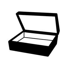 jewelry box vector silhouette icon - perfect for furniture icons, decals, or SVG crafts.