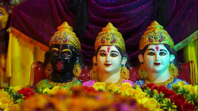 Indian Goddess Laxmi, Kali and Parvati Idol