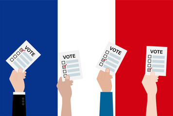 Election in the France. Election Concept. Vector Illustration.