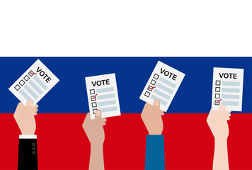 Election in the Russia. Election Concept. Vector Illustration.