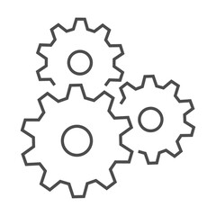 Gearshift settings Adjustment Line Icon Design vector illustration