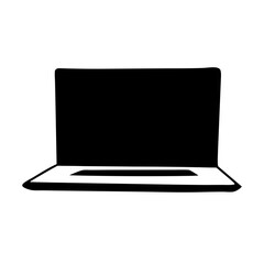 Fototapeta premium laptopvector silhouette icon - perfect for electronics-themed crafts, decals, or SVG projects.