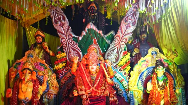 indian gods in jagran festival 4k footage